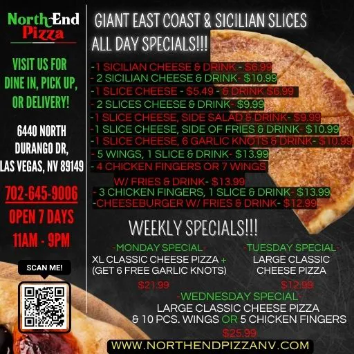 All Day & Weekly Specials