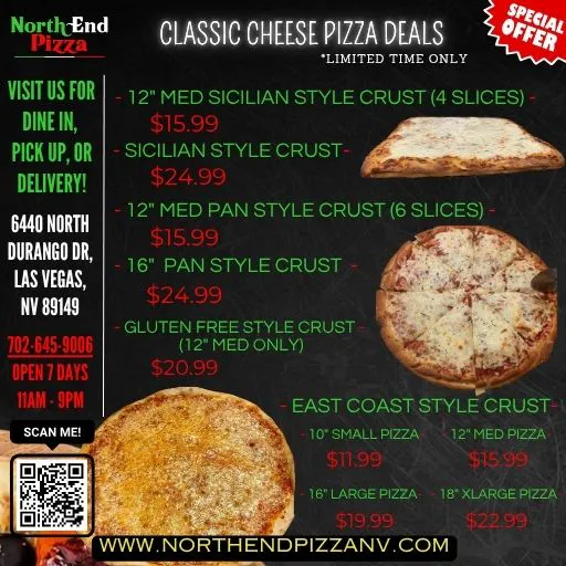 Classic Cheese Pizza Deals