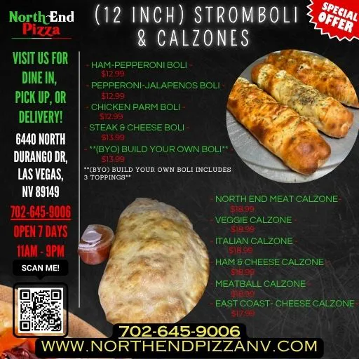 Stromboli & Calzone Specials